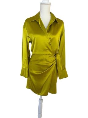 Gianni Bini Satin Wrap Dress